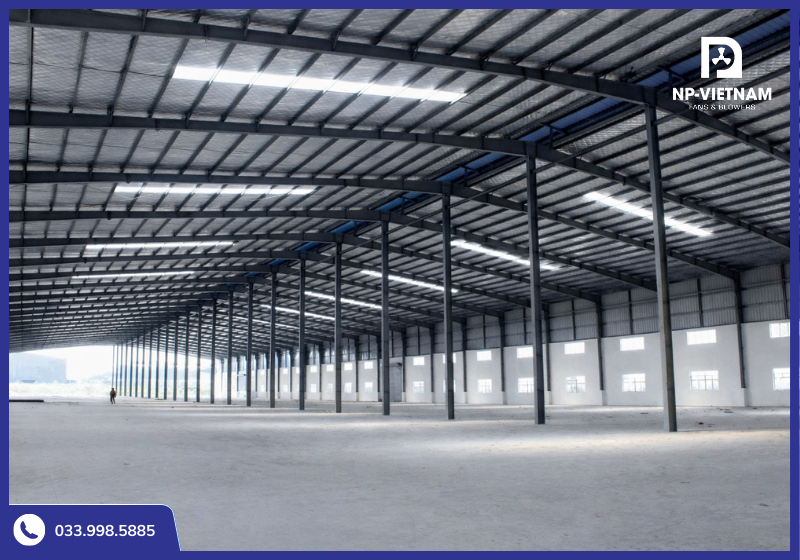 Hệ thống thông gió và làm mát trong nhà xưởng công nghiệp