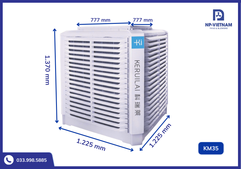 Thông số kích thước chi tiết của máy Kerula KM35