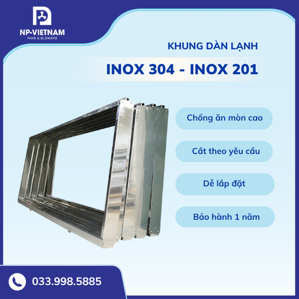 Khung tấm cooling pad inox 304 và inox 201