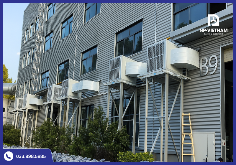 Sản phẩm được ứng dụng rộng rãi trong thông gió làm mát tại các nhà xưởng