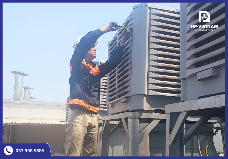 NP Việt Nam cung cấp, tư vấn và lắp đặt công trình sử dụng máy làm mát Keruilai