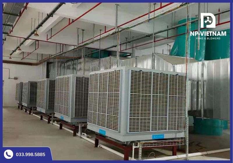 Máy được dùng trong thông gió làm mát nhiều nhà xưởng