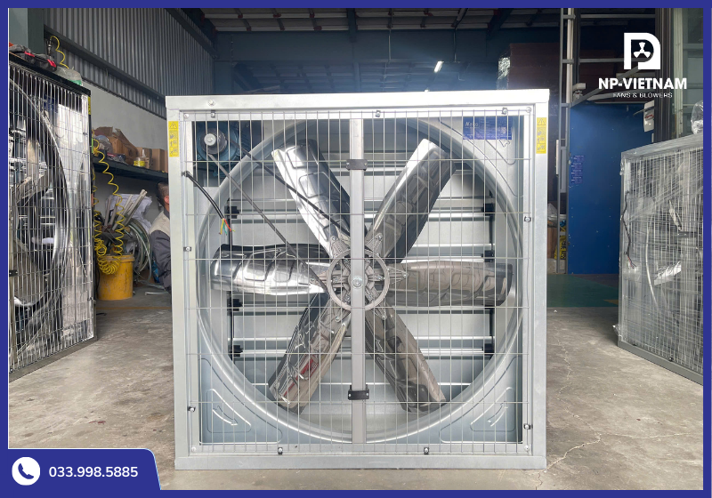 Quạt mạ kẽm phù hợp lắp tường nhà xưởng