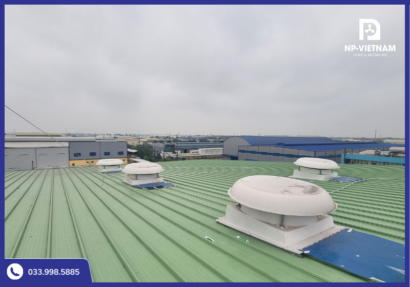 Quạt hút mái composite giúp thông gió làm mát với lưu lượng lớn