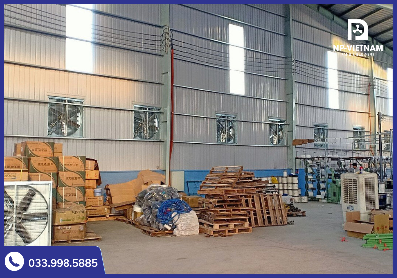 Sản phẩm được ứng dụng trong thông gió làm mát tại kho xưởng