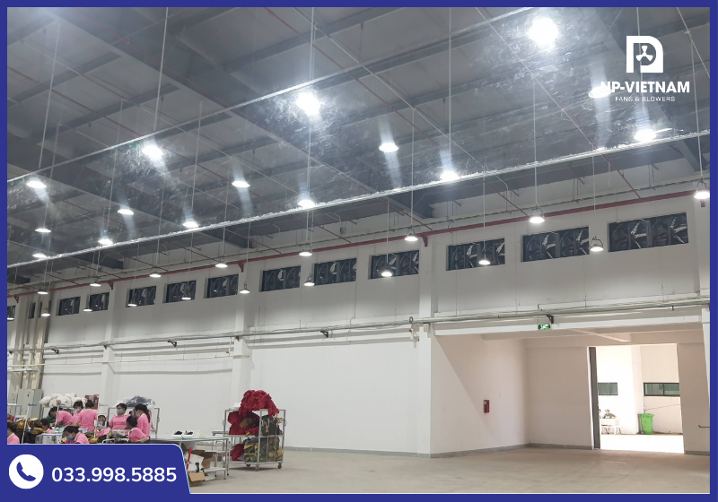 Khi sử dụng cho nhà mays với quy mô lớn, không nên lựa chọn loại quạt giá rẻ do tiềm ẩn nguy cơ cháy nổ