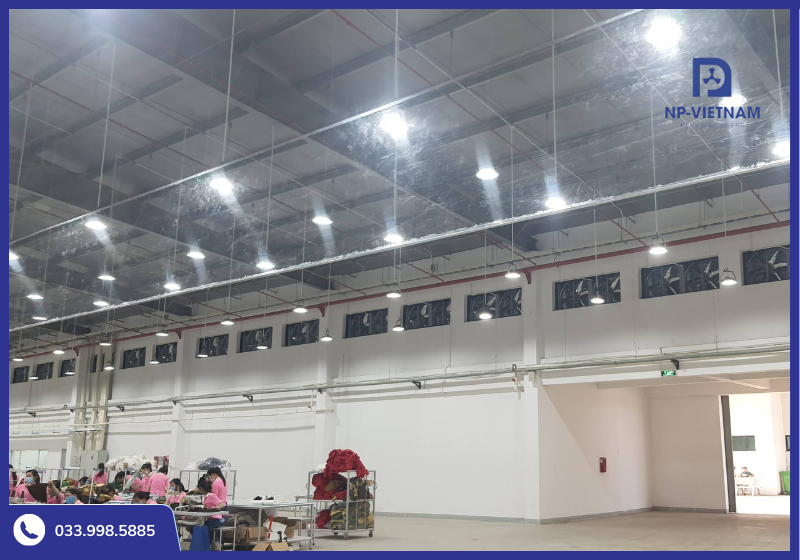 Nhà xưởng thoáng mát góp phần tăng năng suất lao động