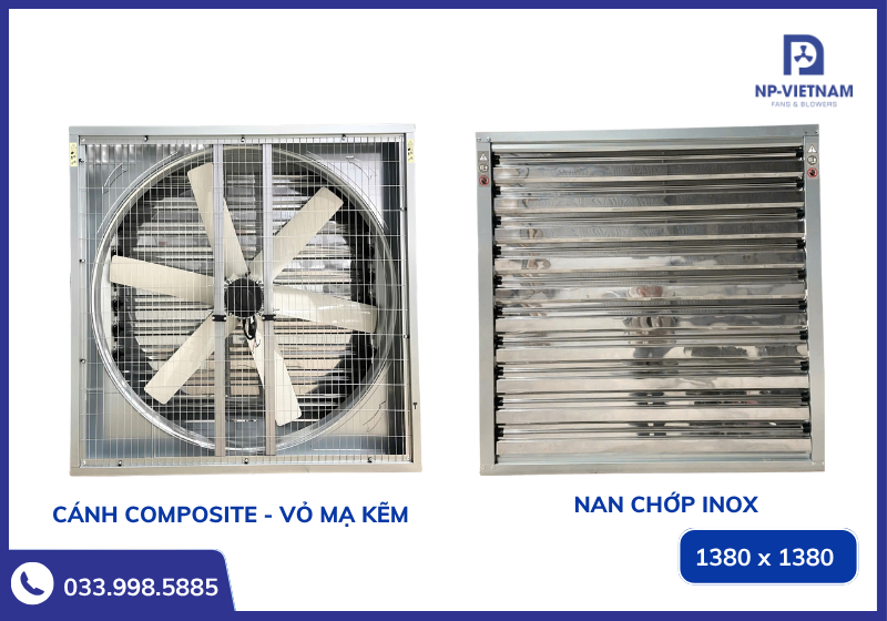 Mặt trước và mặt sau của quạt NAKO