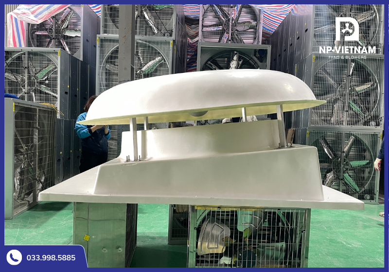 Quạt thông mái composite tại kho xưởng NP Việt Nam