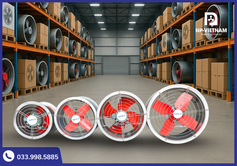 NP Việt Nam có đa dạng các dòng sản phẩm quạt thông gió tròn
