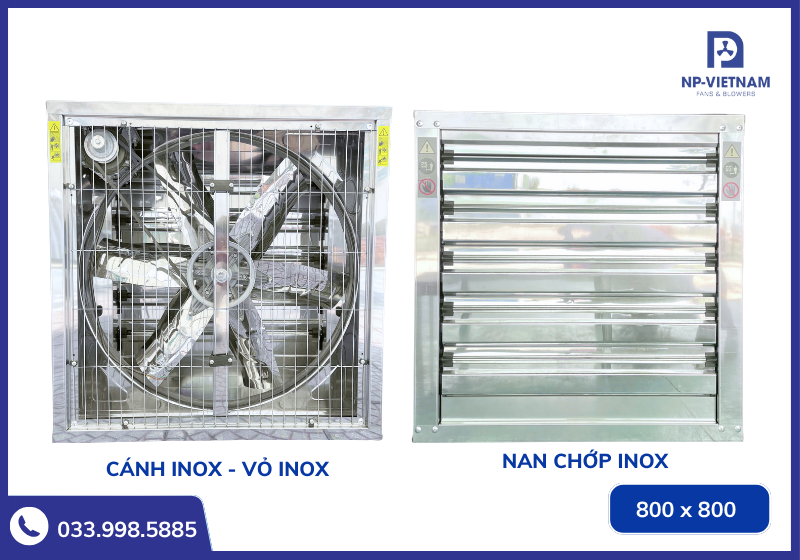 Mặt trươc và mặt sau quạt hút công nghiệp 800x800